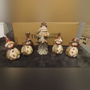 Charming Snowman Figurine Set Of 5 Tii Collections